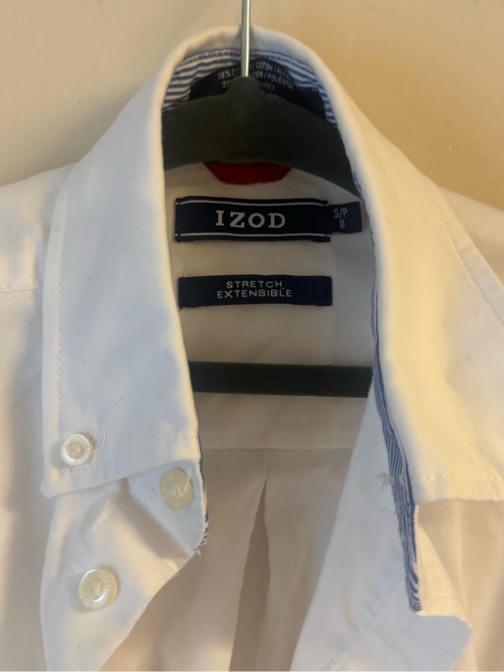 Izod White Boy’s Stretch Dress Shirt